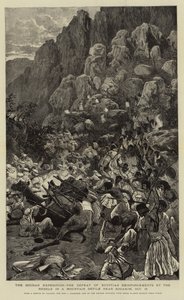 A Soudan-expedíció, az egyiptomi erősítések legyőzése a lázadók részéről a Souakim melletti hegyi szennyeződésben, október 18.